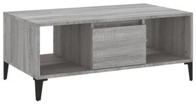 Szürke sonoma színű szerelt fa dohányzóasztal 90 x 50 x 36,5 cm