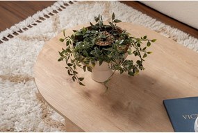 Natúr színű dohányzóasztal tölgyfa dekorral 60x119 cm Sable – Kalune Design