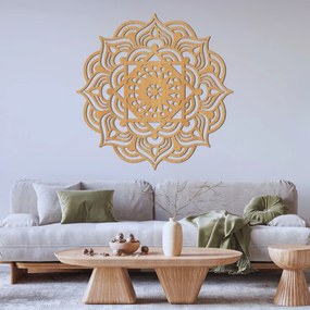 Fából készült mandala a falon festményként | SZIMMETRIA