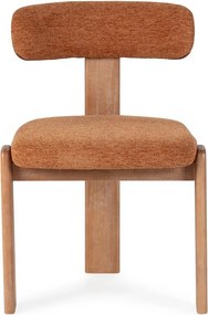 Téglavörös kárpitozott étkezőszék szett 2 db-os Nadia – MOME