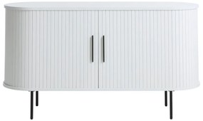 Fehér komód tolóajtóval 120x76x45 cm Nola – Unique Furniture