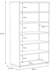 ETON cipős szekrény, fehér/szürke betonhatású