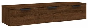 barna tölgyszínű szerelt fa faliszekrény 102 x 30 x 20 cm