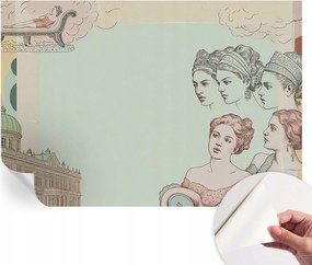 Öntapadós tapéta Fali furnér 3D hatás Klasszikus kollázs 152x104 cm