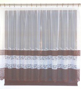 Mg Függöny barna 618/368 250X180cm Kész Szalaggal M