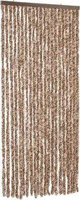 vidaXL bézs és sötétbarna zsenília rovarfüggöny 90x220 cm