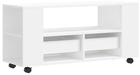 fehér szerelt fa TV-szekrény 102x34,5x43 cm