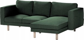 Dekoria Norsborg 3 személyes kanapé huzat Ikea székkel zöld