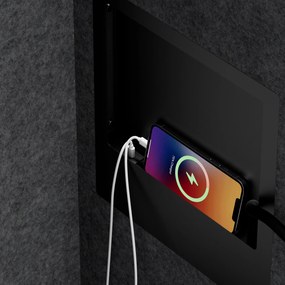 Sally 600mm korpus Czarny - siedzisko Ciemnoszary