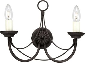 Elstead Lighting CARISBROOKE CB2-BLACK Fali lámpa 2x60W/E14
