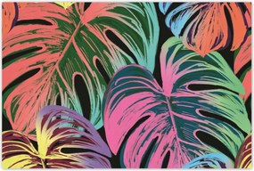 Monstera poszter 120x80 levél színben