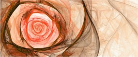 Kép - Absztrakt rózsaszín rózsaszín fehér háttérrel (120x50 cm)