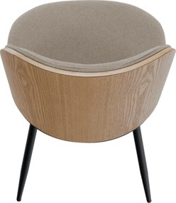 Étkezőszék, bézses barna/natúr fa/fekete, VUDIA