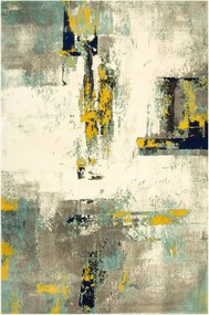 Puha Szőnyeg Nappaliba Absztrakt Türkiz Mintás Vakolat Beton 120x170 cm