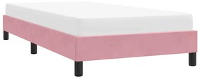 vidaXL ágykeret matrac nélkül Rózsaszín 90x220 cm bársony
