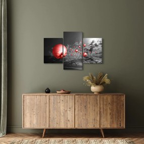 Piros gömbök képe (90x60 cm)