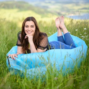 Felfújható babzsák/lazy bag, kék, LEBAG