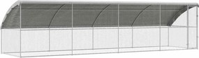 vidaXL Csirkeketrec 4 pcs Ezüst 800 x 200 x 198,5 cm Horganyzott acél
