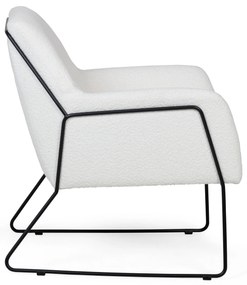 Fehér design kialakítású fotel MILAN