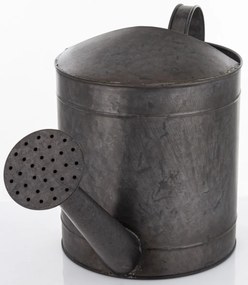 Klasszikus fekete kerek fém locsolókanna fogantyúval 22x42x17,5cm