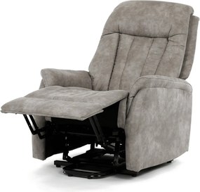 Elektromos relax fotel állítható háttámlával szürke vintage szövet TV-Q8575 GREY3