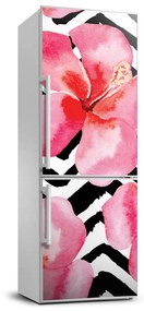 Dekor matrica hűtőre Hawaii virágok FridgeStick-70x190-f-85759106
