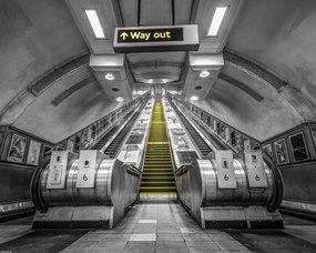 Poszter 50x40cm Mozgólépcső a metróállomáson, Assaf Frank