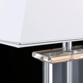 Orion LA 4-1202 - Kristály asztali lámpa VERONIQUE 1xE27/60W/230V fehér/átlátszó