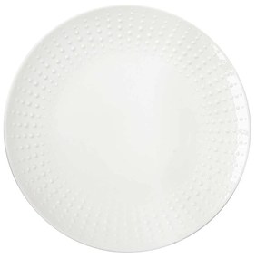 Modern porcelán fehér lapostányér Drops Celadon