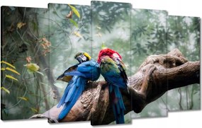 Vászonkép 100x60 Szerelmes papagájok