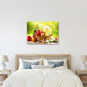 Üveg kép - Zöldségek (70x50 cm)