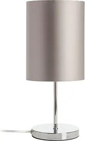 RENDL NYC/RON 15/20 asztali lámpa Monaco galambszürke/ezüst PVC/króm 230V LED E27 15W