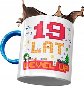 Kék Bögre Születésnapra 19 19. 19. Nyomtatott Fotóval