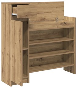 Cipőtartó Kézműves tölgy 100.5x28x100 cm Mérnöki Fa
