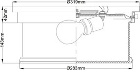 Feiss PAYNE FE-PAYNE-F-BATH Süllyesztett mennyezeti lámpa 2x60W/E27 IP44