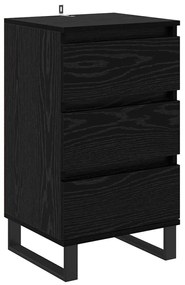 Széf fiókkal Musta tammi Faanyag