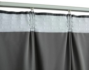 2 db antracitszürke bársony sötétítőfüggöny kampókkal 140x245