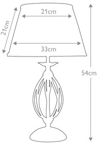 Elstead ART-TL-BLACK - Asztali lámpa ARTISAN 1xE27/60W/230V fekete