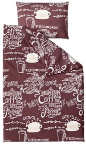 COFFEE barna pamut ágyneműhuzat
