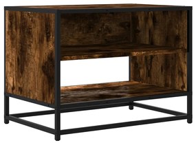 füstös tölgy színű szerelt fa és fém TV-szekrény 61x40x46 cm