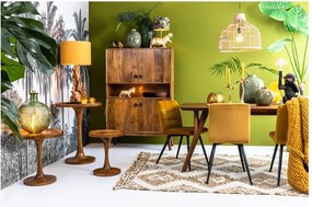 Barna étkezőasztal akácfa asztallappal 100x200 cm Quenza – Light &amp; Living