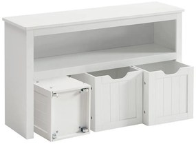 SORELL fehér polcos szekrény