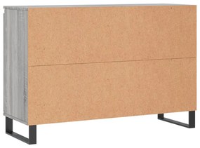 szürke sonoma színű szerelt fa tálalószekrény 104 x 35 x 70 cm