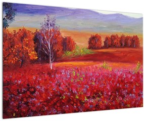 Egy vörös táj képe (90x60 cm)