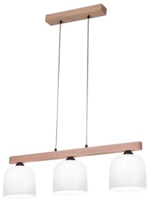 Kolarz A1352.83.W - Csillár zsinóron NONNA 3xE27/60W/230V tölgy/fehér