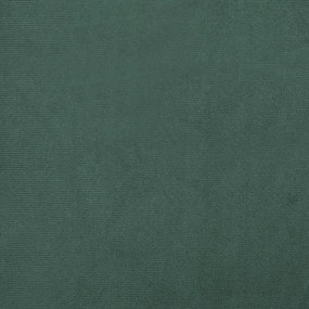 sötétzöld bársony kagylófotel lábzsámollyal
