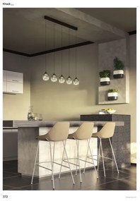 Redo 01-3490 -LED Dimmelhető csillár sodronykábelen KHADI 5xLED/5,2W/230V fekete/füstszínű