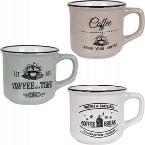 3 Db-os Kerámia Eszpresszó Kávéscsésze Szett Ajándék Dekorációval