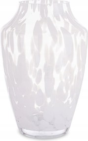 Virágváza Üveg Dekoráció Elegáns Szoba Fehér 25,5 CM