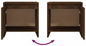 vidaXL füstös tölgy színű szerelt fa éjjeliszekrény 45x34x44 cm